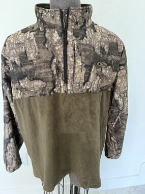 Drake Waterfowl Systems 3XL Realtree Timber Camo Fleece Hunting Pullover 1/4 Zip